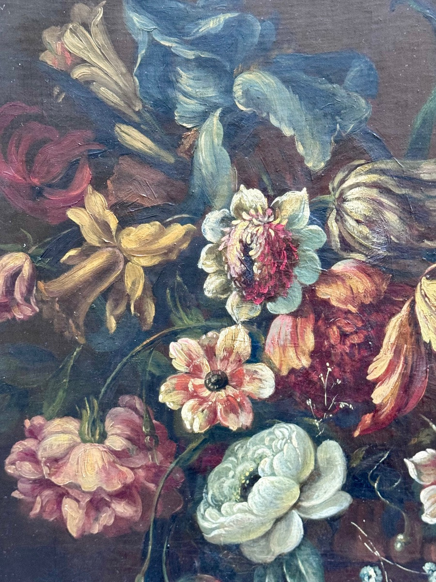 Large Still Life With A Bouquet Of Flowers In The 17th-century Style -photo-2