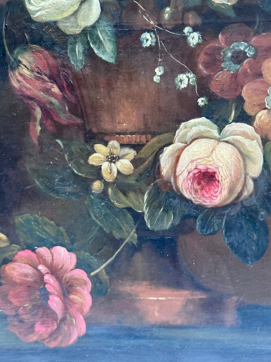Large Still Life With A Bouquet Of Flowers In The 17th-century Style -photo-3