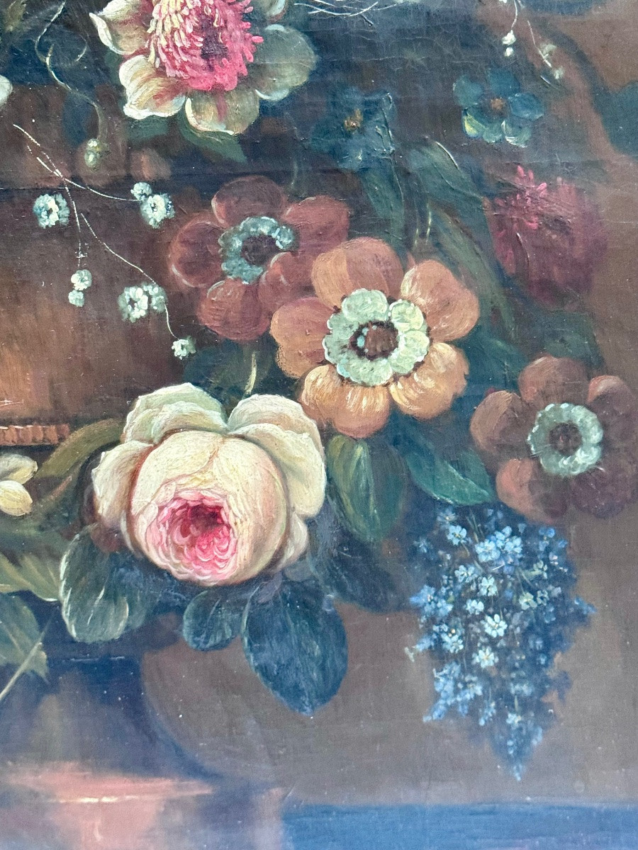 Large Still Life With A Bouquet Of Flowers In The 17th-century Style -photo-4