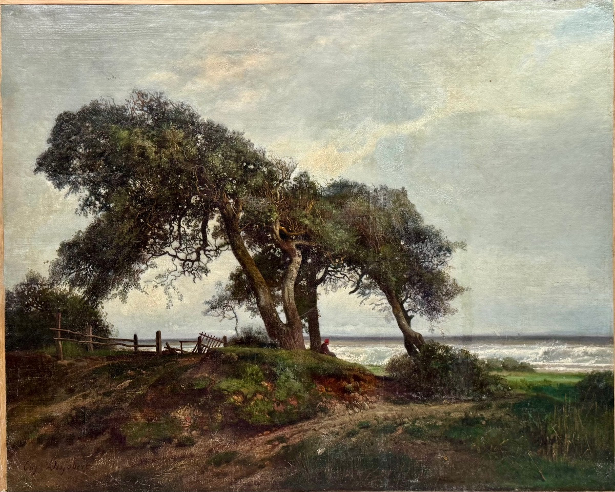 Bord de mer par Eugène Desjobert ( 1817-1863 )-photo-2