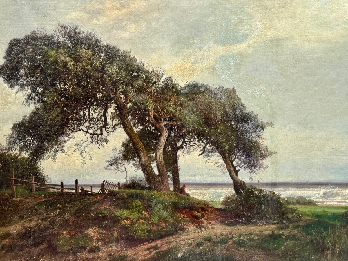 Bord de mer par Eugène Desjobert ( 1817-1863 )-photo-3