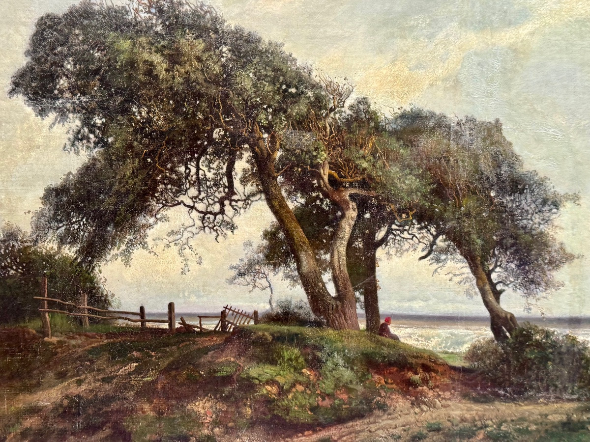 Bord de mer par Eugène Desjobert ( 1817-1863 )-photo-4