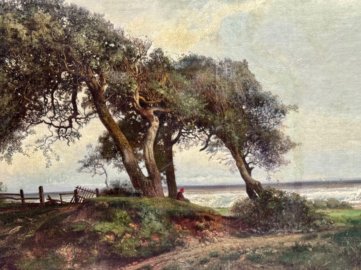 Bord de mer par Eugène Desjobert ( 1817-1863 )-photo-4