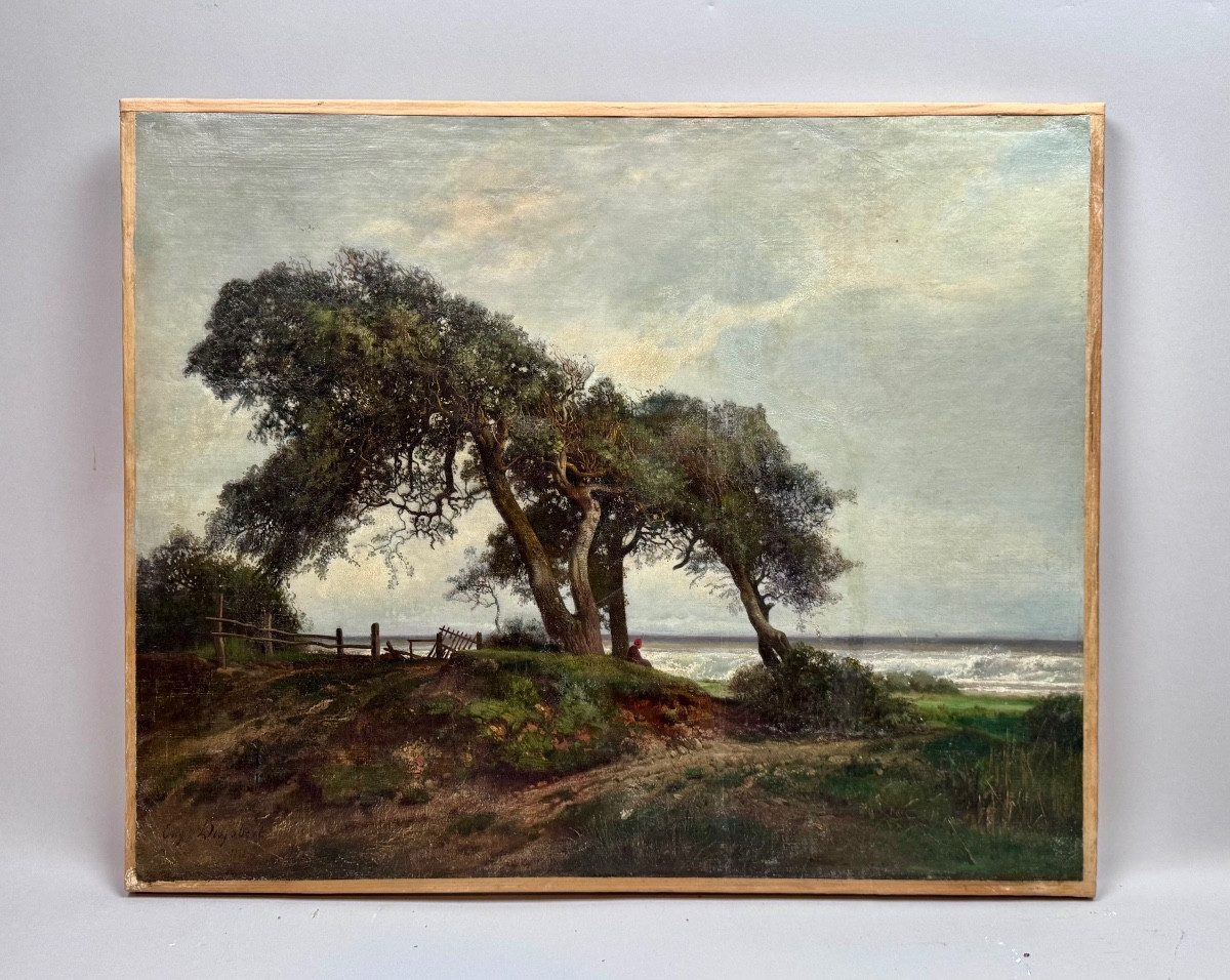 Bord de mer par Eugène Desjobert ( 1817-1863 )