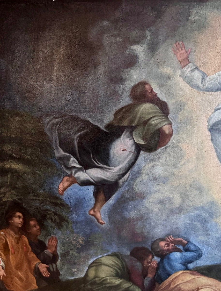 Grand tableau de La transfiguration du Christ , peinture XVIIIème.-photo-4