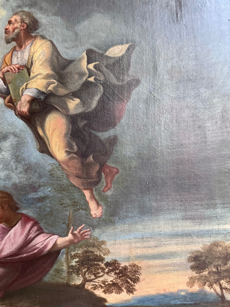 Grand tableau de La transfiguration du Christ , peinture XVIIIème.-photo-4