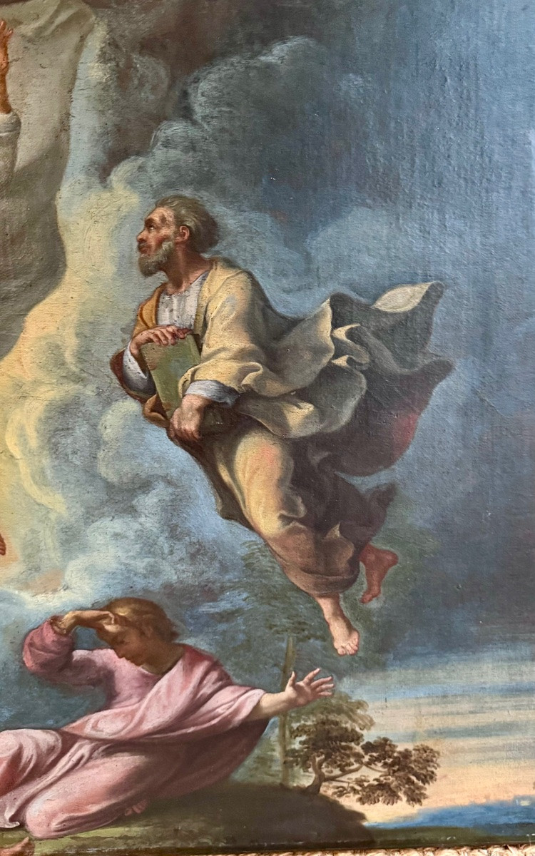 Grand tableau de La transfiguration du Christ , peinture XVIIIème.-photo-5
