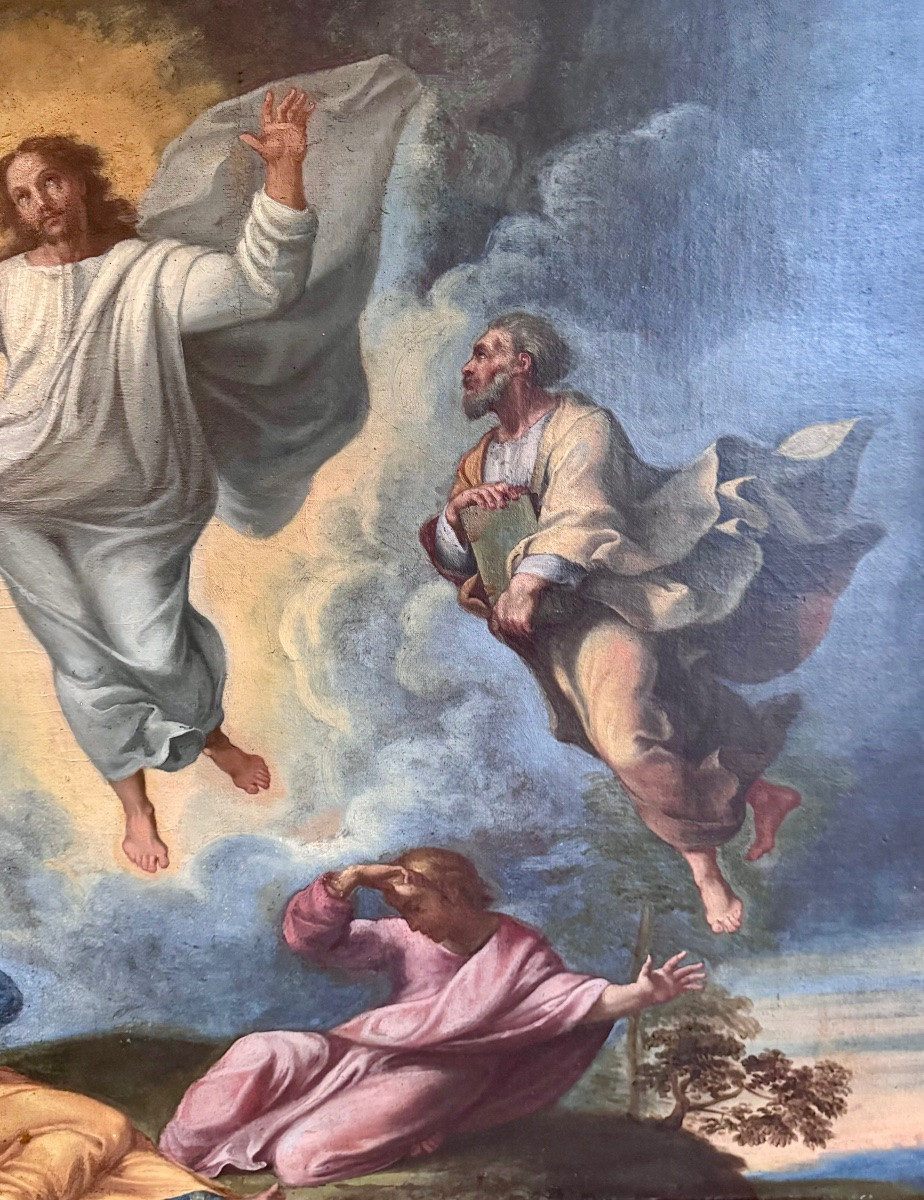 Grand tableau de La transfiguration du Christ , peinture XVIIIème.-photo-6