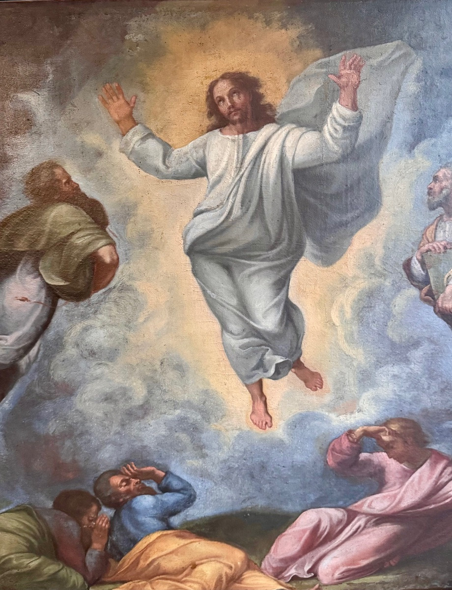 Grand tableau de La transfiguration du Christ , peinture XVIIIème.-photo-7