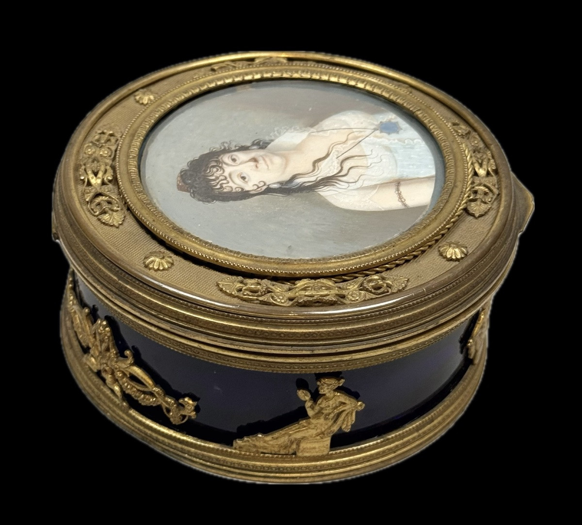Late Empire Period Glass And Gilt Bronze Lady's Casket-photo-1