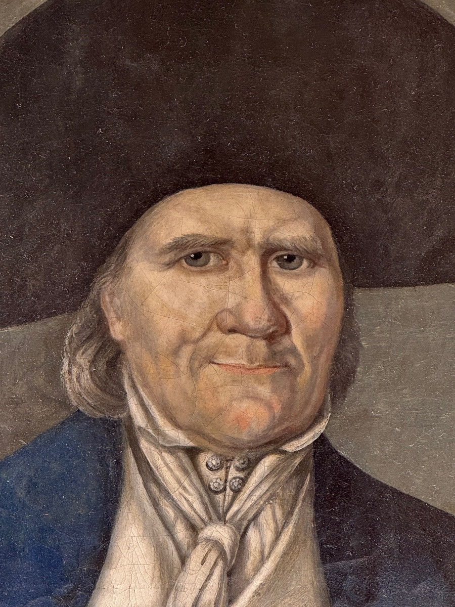 Portrait Of A Man In A Bicorn Hat, Late 18th/early 19th Century-photo-4