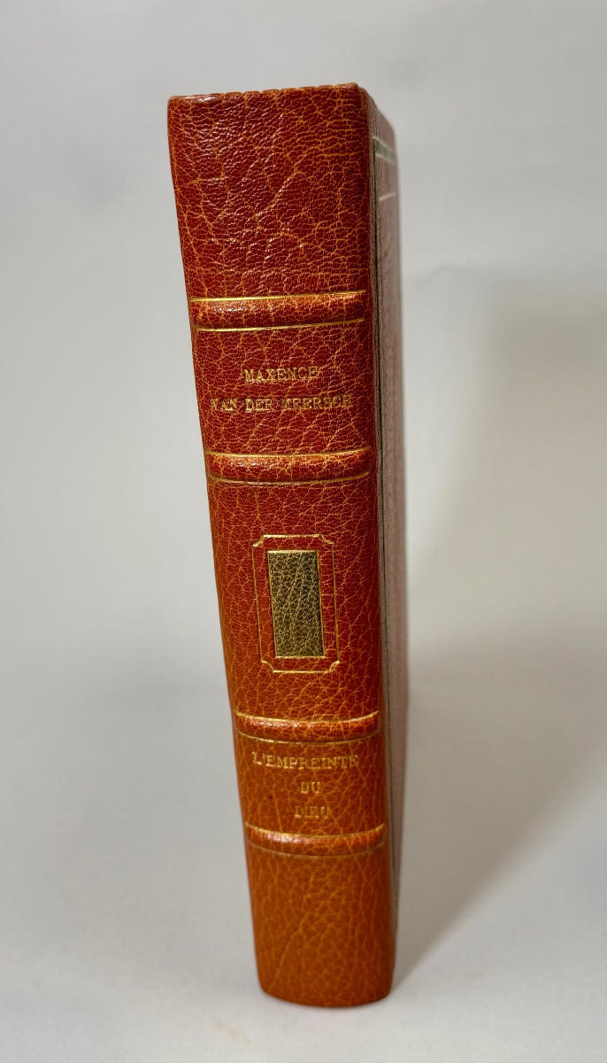 Livre en maroquin, « L’EMPREINTE DU DIEU » par Maxence Van Der Meersch , n°121 sur vélin-photo-3