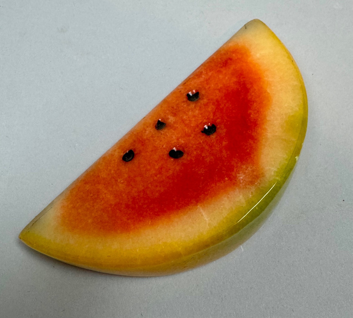 Six fruits en marbre et pierre dure-photo-2