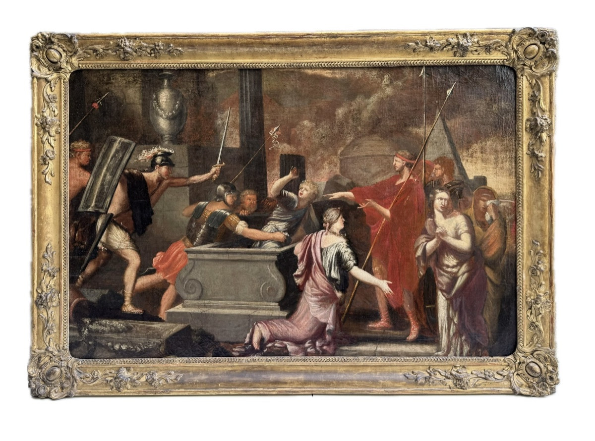 The Discovery Of Astyanax In Hector's Tomb, 17th Century Painting.-photo-2