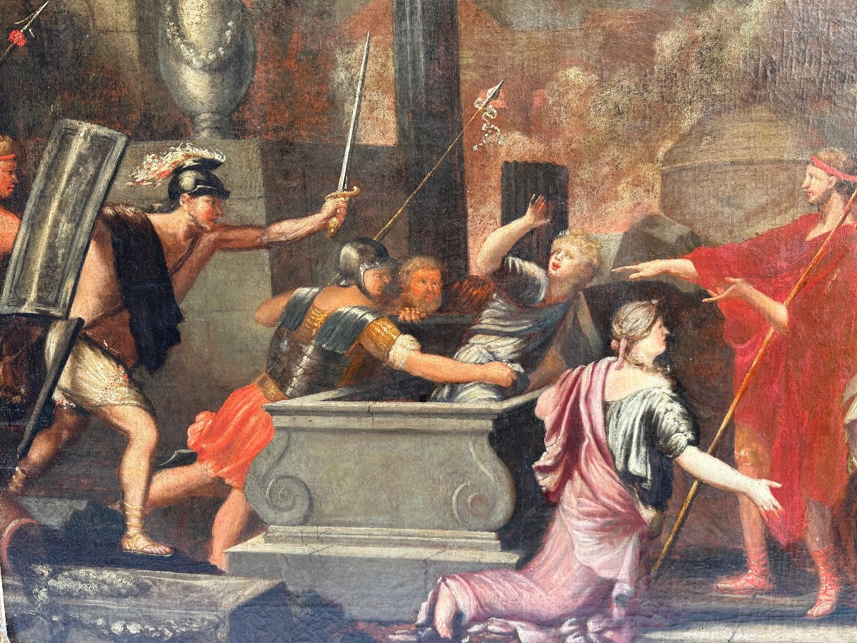 The Discovery Of Astyanax In Hector's Tomb, 17th Century Painting.-photo-4