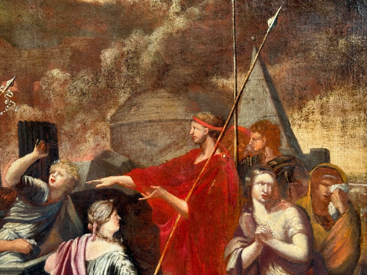 The Discovery Of Astyanax In Hector's Tomb, 17th Century Painting.-photo-4