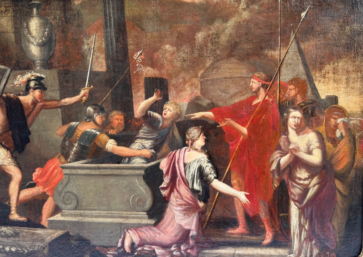 The Discovery Of Astyanax In Hector's Tomb, 17th Century Painting.-photo-5