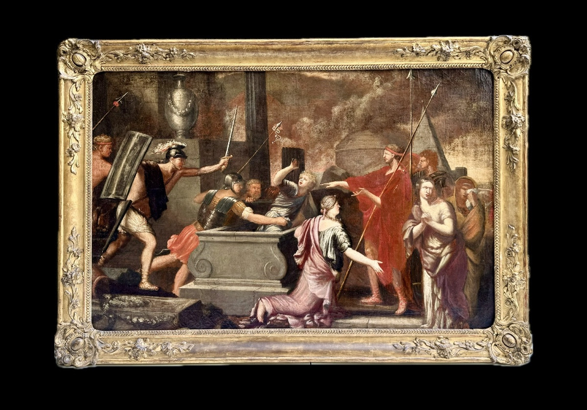 The Discovery Of Astyanax In Hector's Tomb, 17th Century Painting.