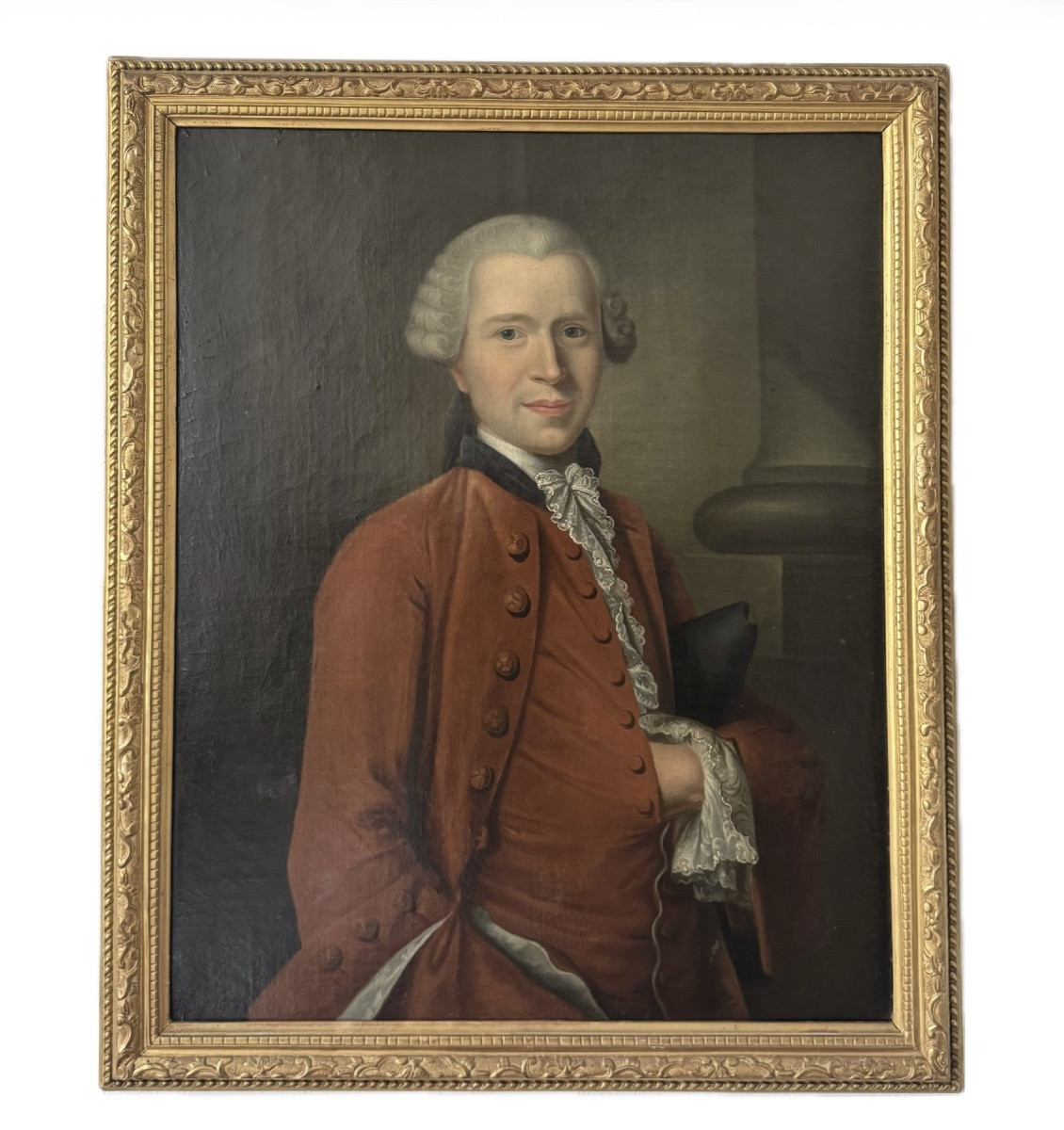 Large Pair Of Portraits Of Aristocrats From The Louis XV Period-photo-2