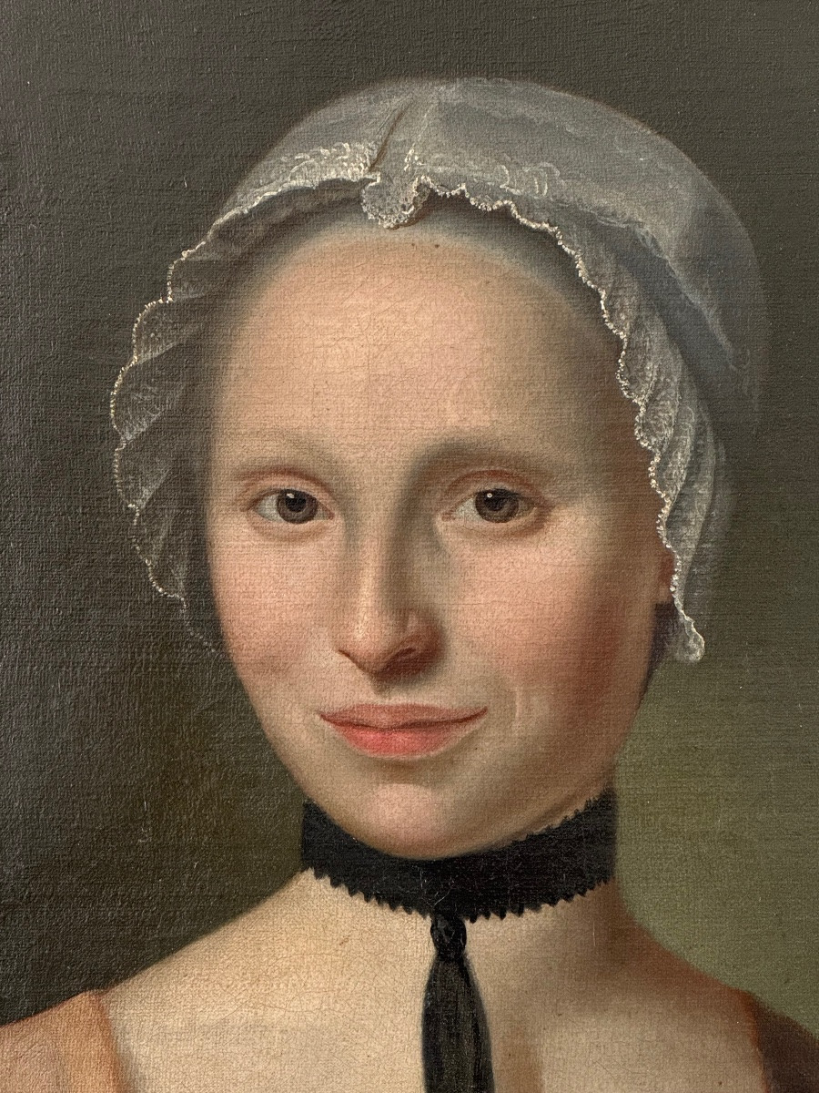 Large Pair Of Portraits Of Aristocrats From The Louis XV Period-photo-7