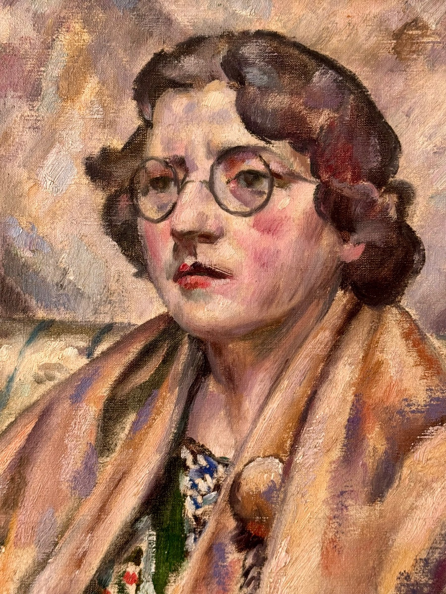 Portrait Of A Young Woman By Augustin Carrera Dated 1926-photo-4
