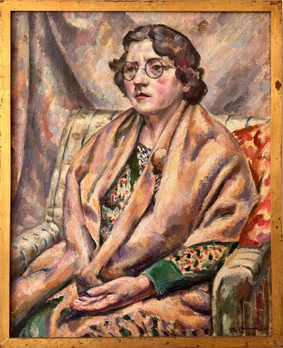 Portrait Of A Young Woman By Augustin Carrera Dated 1926