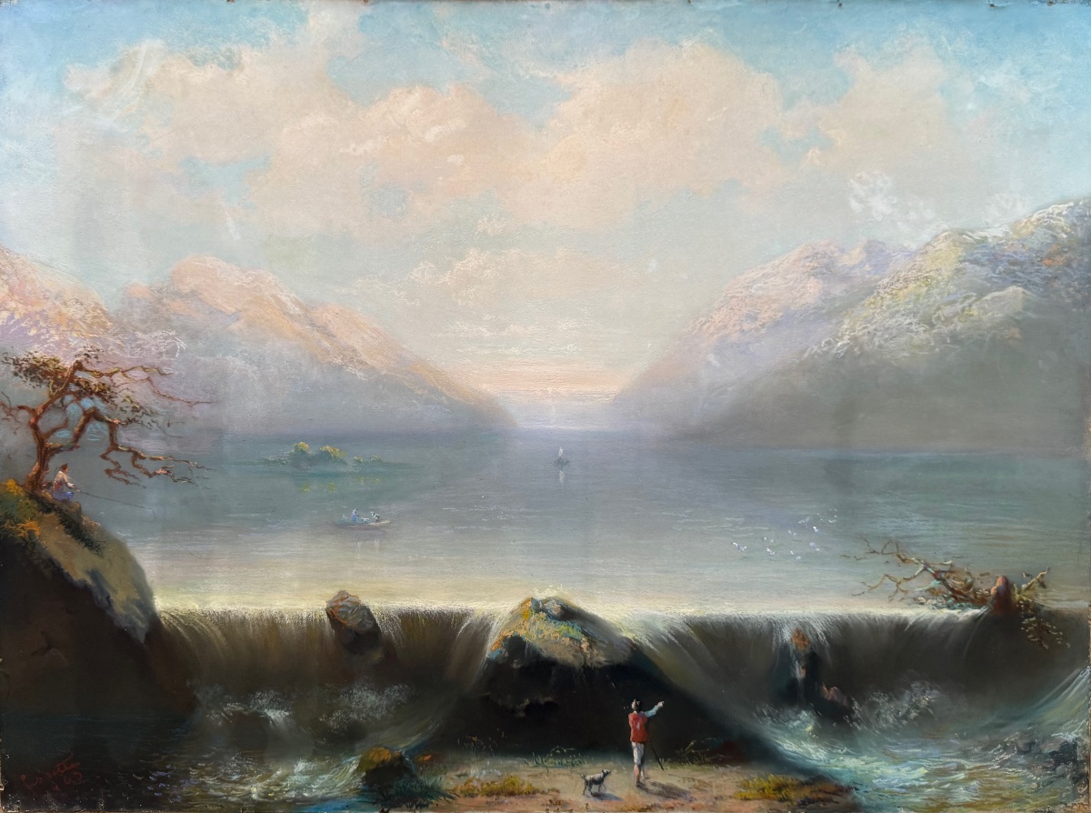 Fantastic Landscape Dated 1869-photo-3