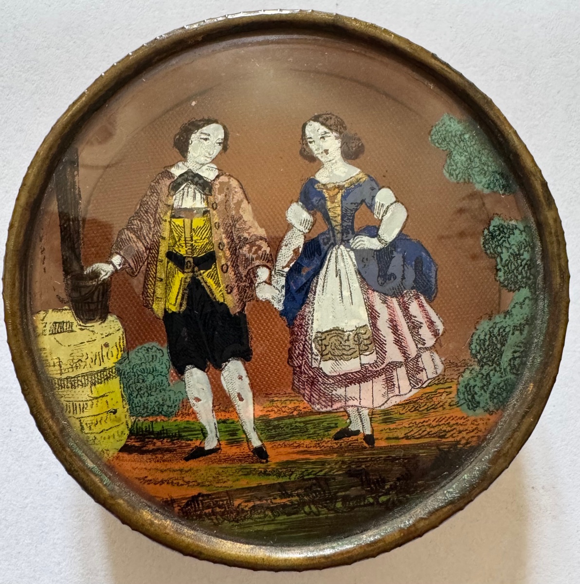 Boiled Cardboard Box, Mounted Under Glass, 19th Century