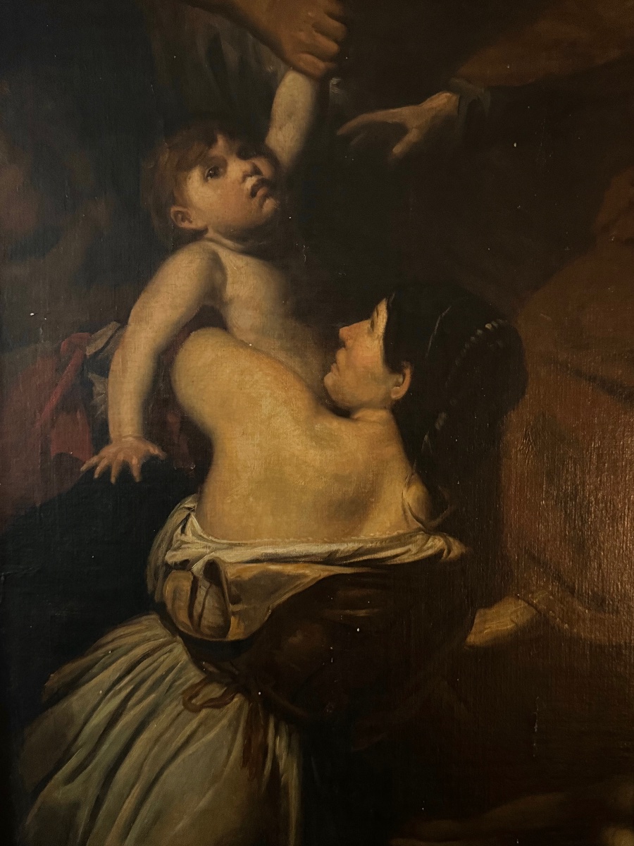 Le massacre des innocents , huile sur toile fin XVIII- début XIXème-photo-4
