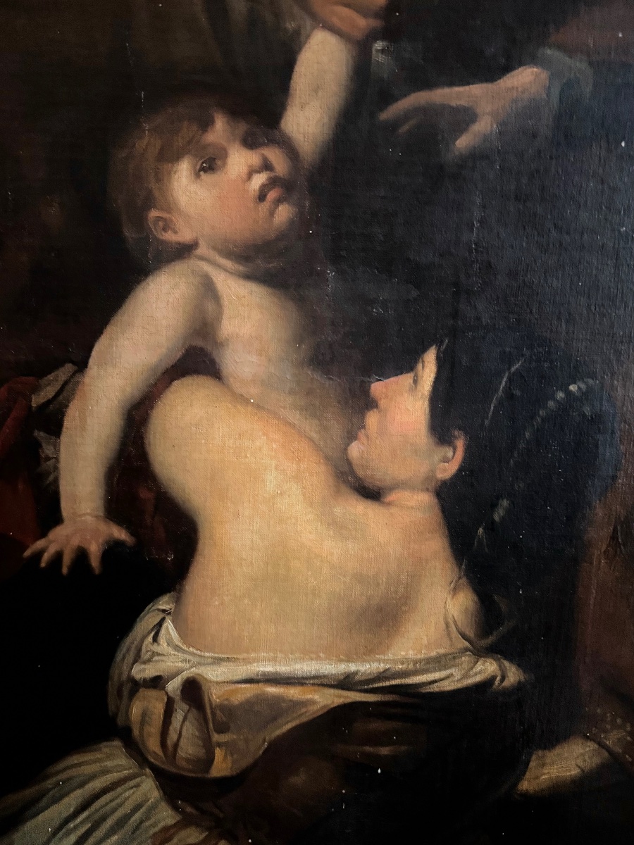 Le massacre des innocents , huile sur toile fin XVIII- début XIXème-photo-1