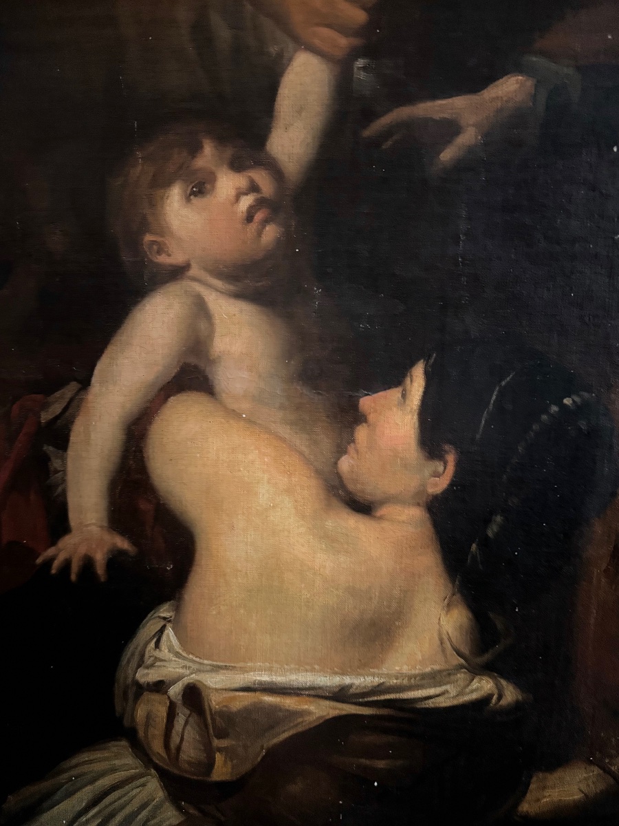 Le massacre des innocents , huile sur toile fin XVIII- début XIXème-photo-4