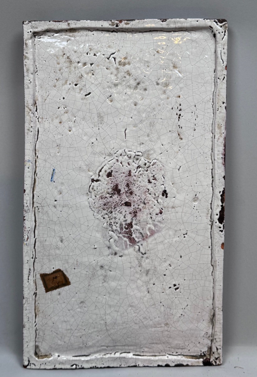 19th-century Malicorne Earthenware Plaque In Memory Of Blessed Saint Aubin -photo-4