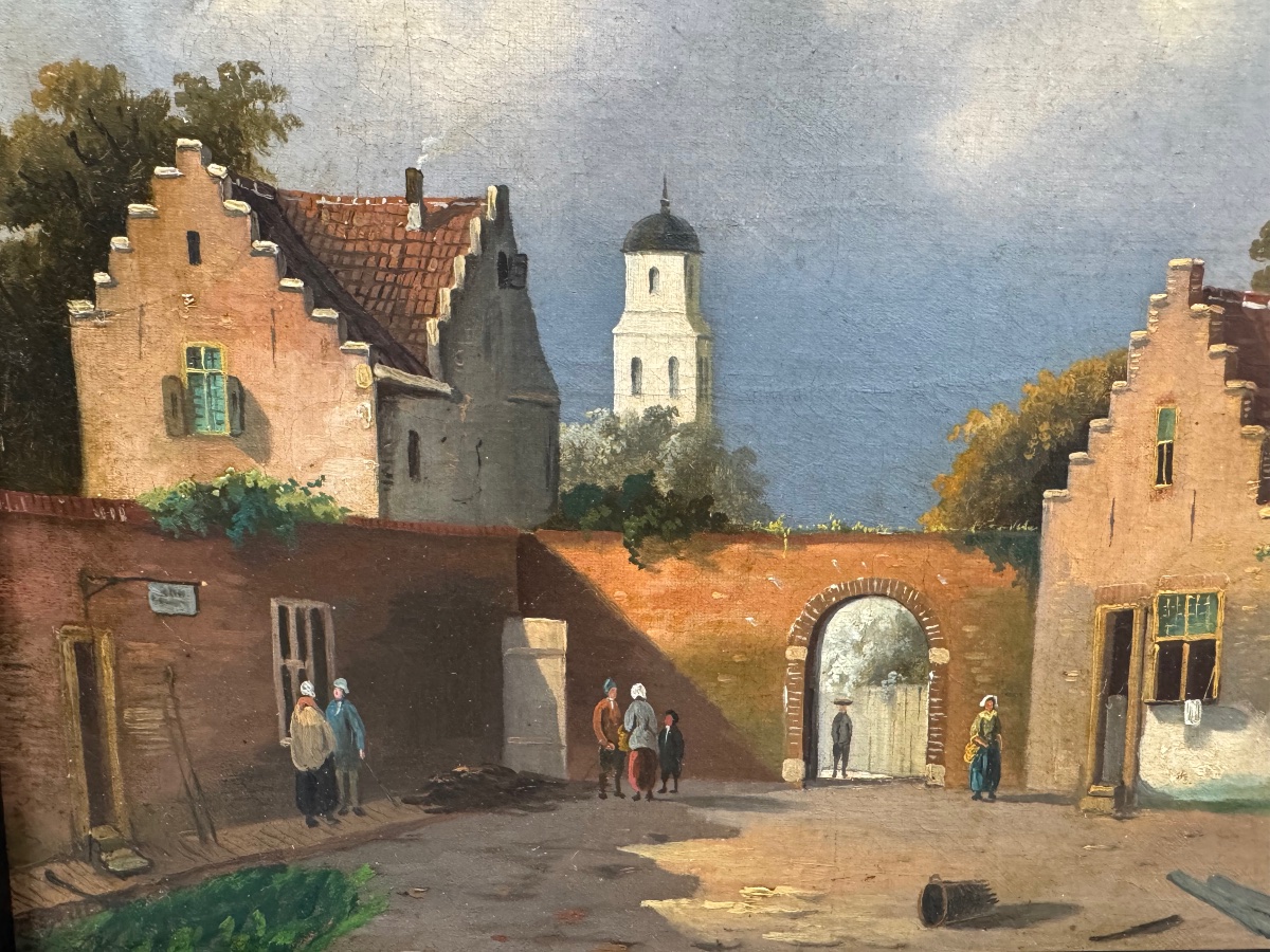 A Lively Flemish Or Dutch Village Square -photo-4
