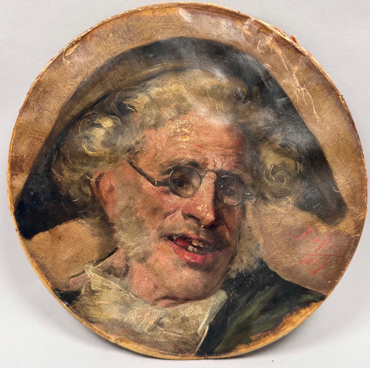 Portrait Of A Street Performer On A Drumhead By Benito Belli 