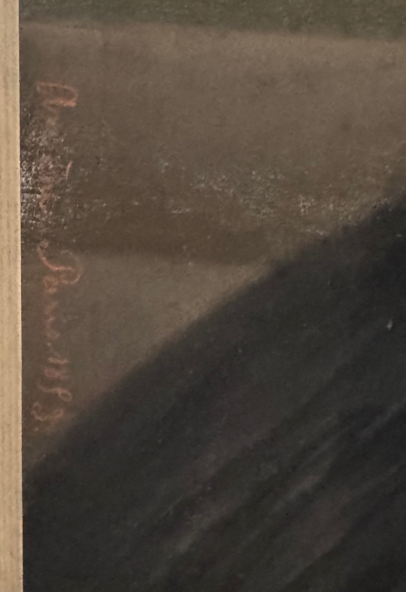 Grand portrait au pastel d’une dame de qualité , signé Louis Charles Arsène -photo-1