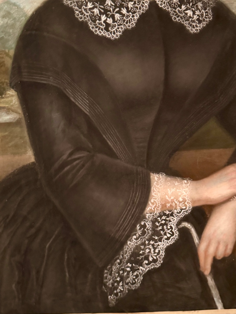 Grand portrait au pastel d’une dame de qualité , signé Louis Charles Arsène -photo-4