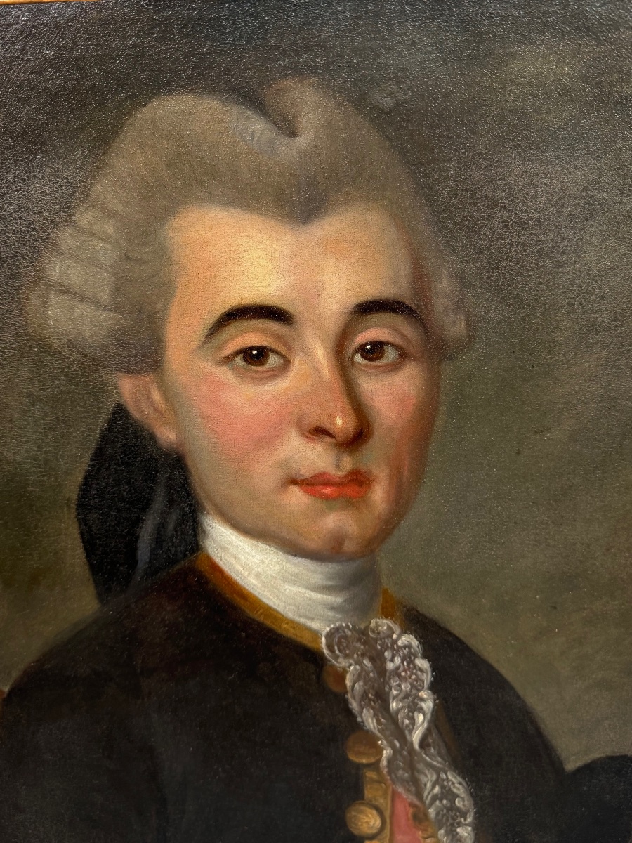 Portrait d’un gentilhomme époque XVIIIème-photo-2