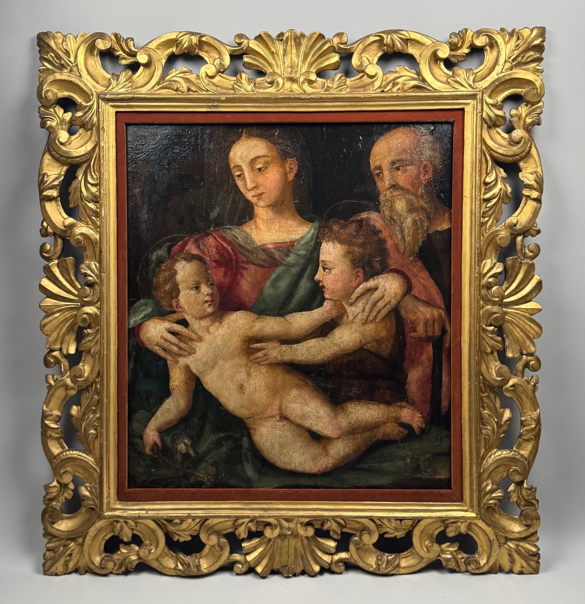 The Holy Family, 16th-century Painting On Wood