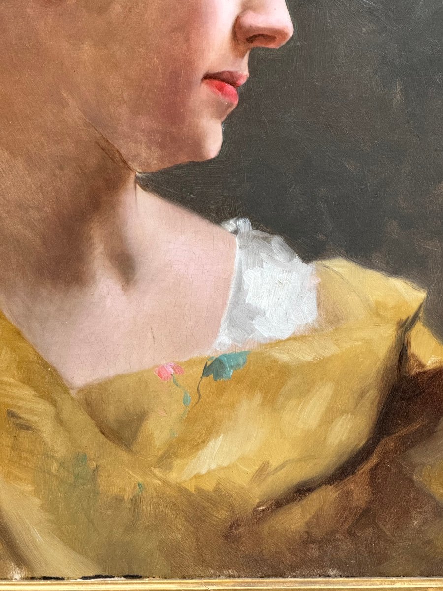 Portrait d'une jeune femme monogrammé EP-photo-2