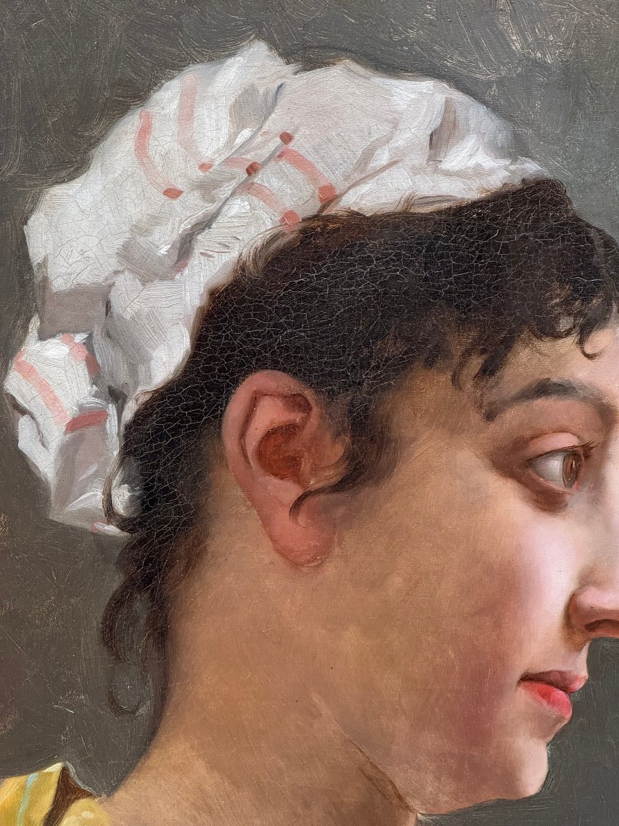 Portrait d'une jeune femme monogrammé EP-photo-4