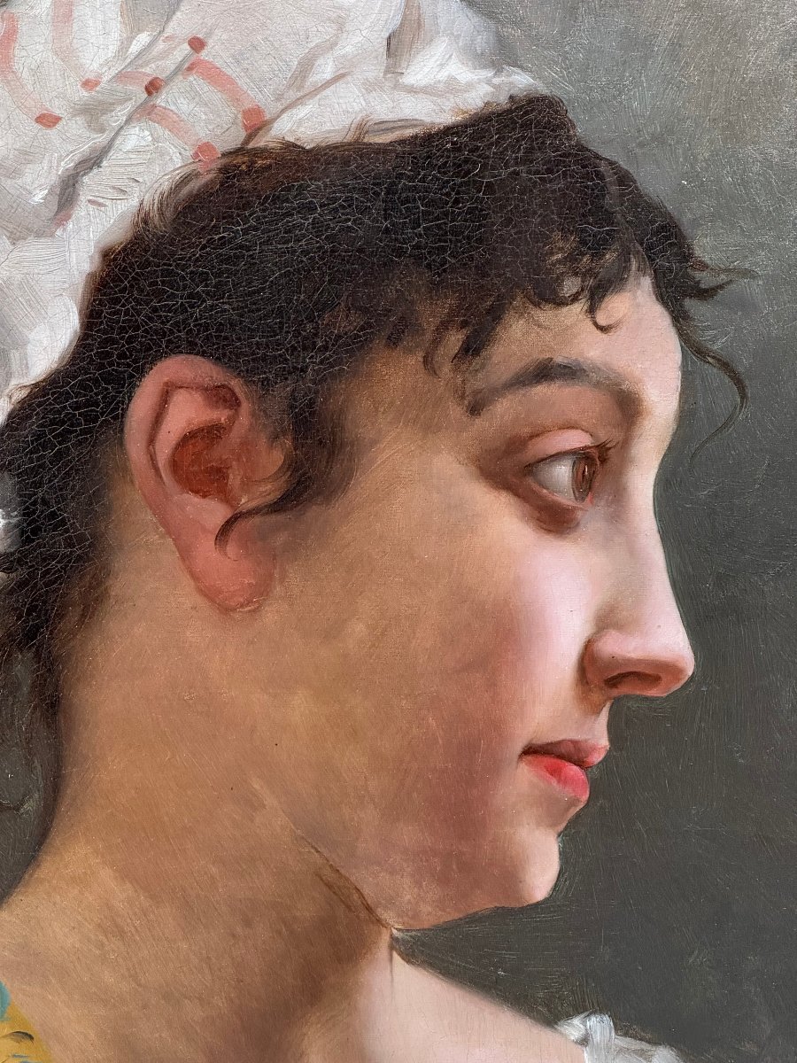 Portrait d'une jeune femme monogrammé EP-photo-5