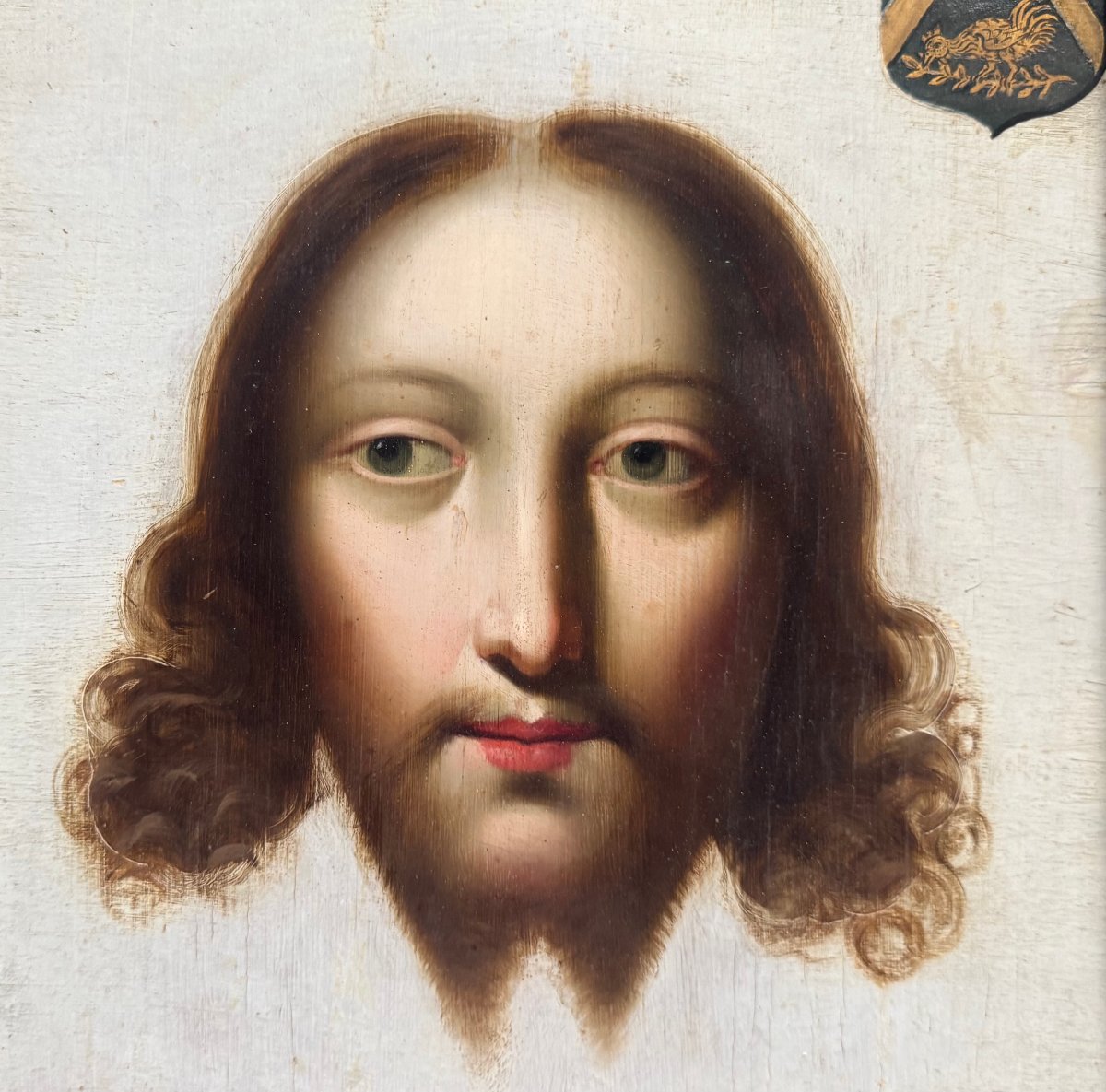 La Vierge Marie et Jesus , huile sur bois  XVIIIème-photo-6