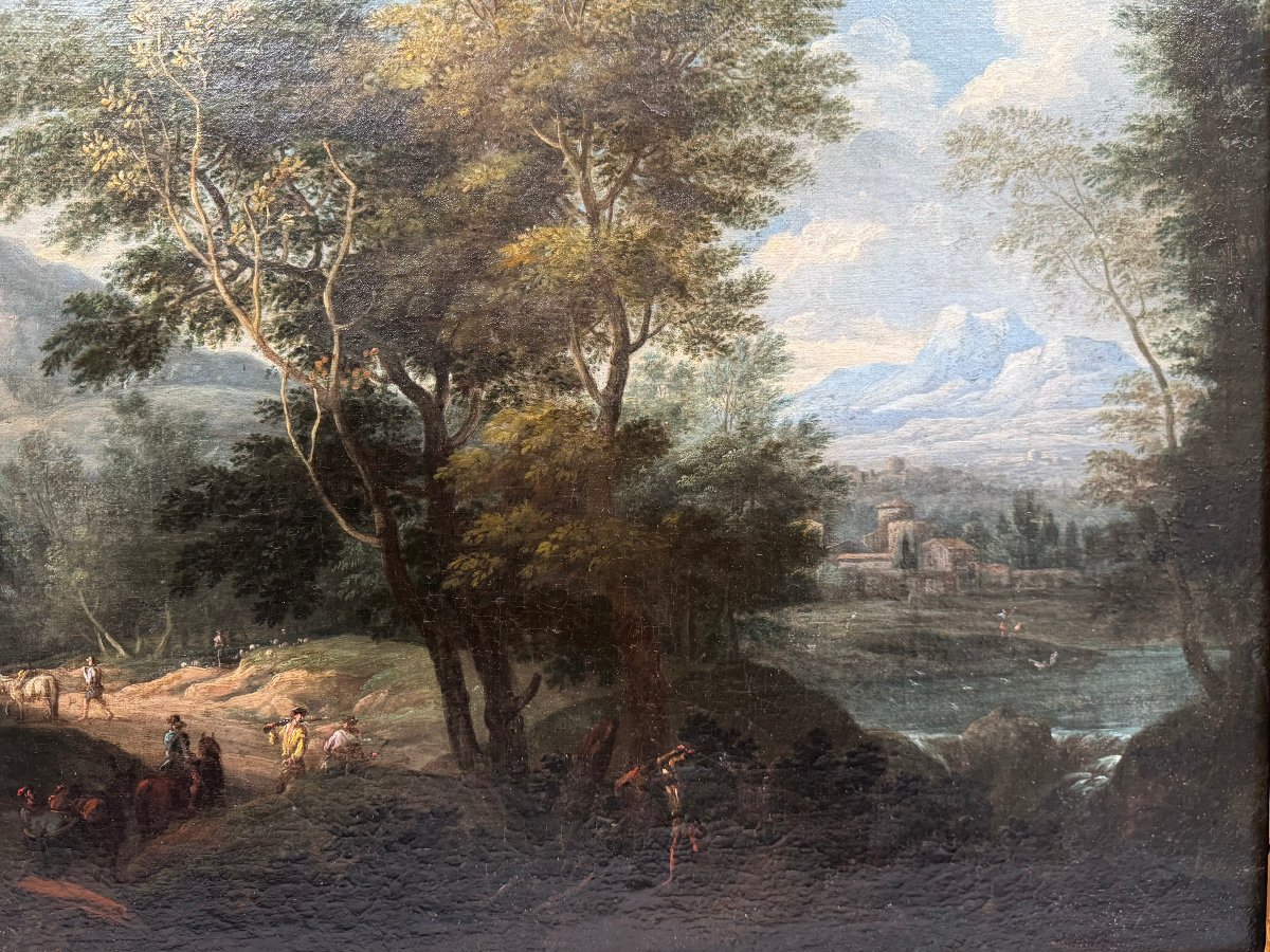 Italian Landscape Attributed To Giovanni Battista Busiri (1698–1757)-photo-1