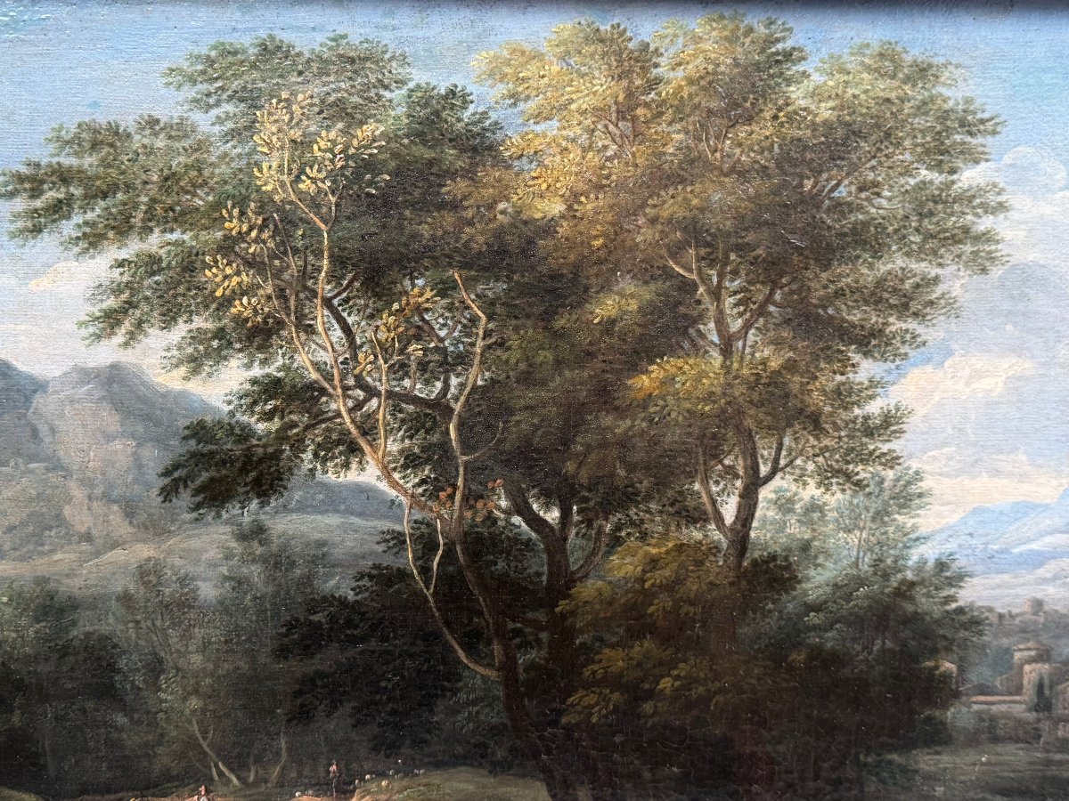 Italian Landscape Attributed To Giovanni Battista Busiri (1698–1757)-photo-4