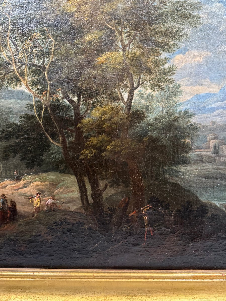 Italian Landscape Attributed To Giovanni Battista Busiri (1698–1757)-photo-5