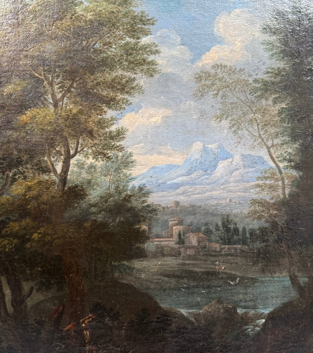 Italian Landscape Attributed To Giovanni Battista Busiri (1698–1757)-photo-6