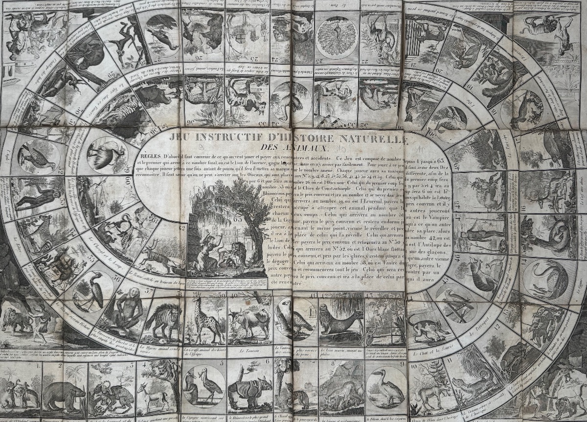 Jeu de l’oie , histoire naturelle des animaux 1815-photo-2