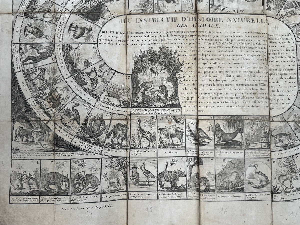 Jeu de l’oie , histoire naturelle des animaux 1815-photo-4
