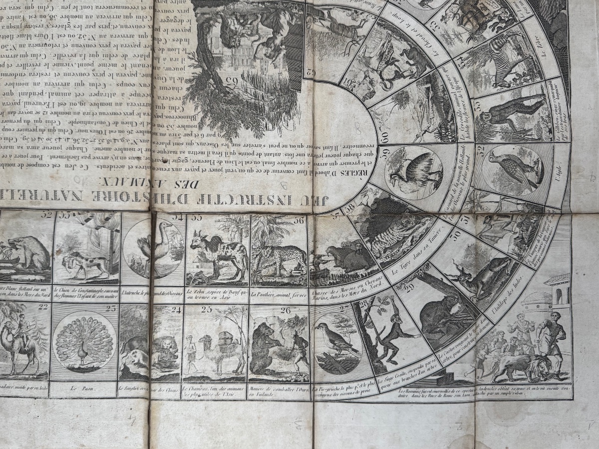 Jeu de l’oie , histoire naturelle des animaux 1815-photo-2