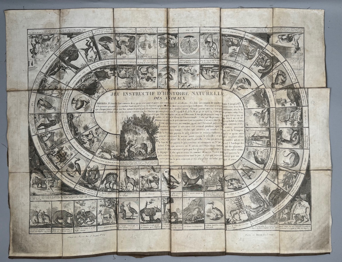 Jeu de l’oie , histoire naturelle des animaux 1815